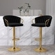 preview thumbnail 38 of 42, Modern Swivel Counter Height Bar Stools Adjustable Counter Stool With Backs Set of 2 - Black