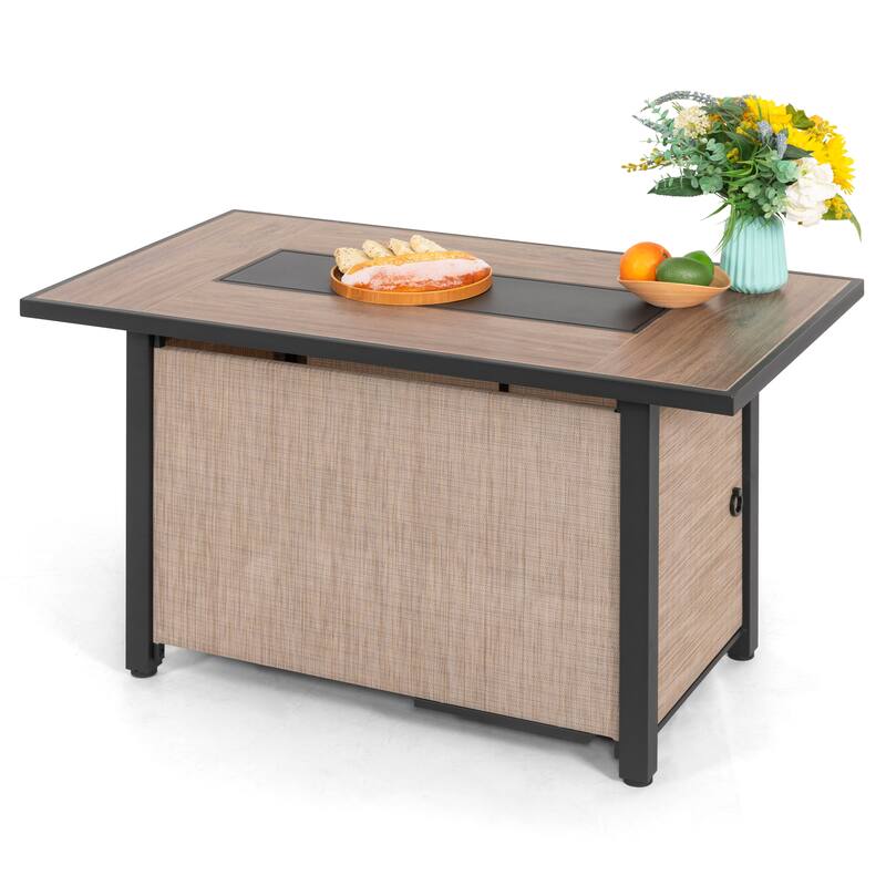 Outdoor 43 inch Fire Pit Table, 50,000 BTU Propane Fire Pit