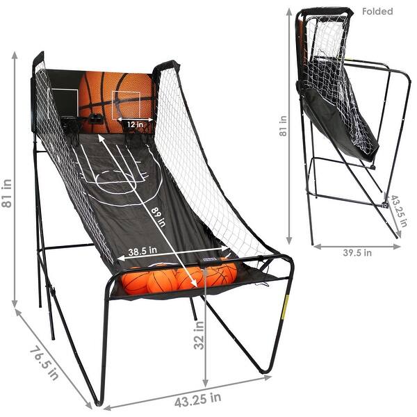 Shop Sunnydaze 2 Player Indoor Basketball Game With Electronic