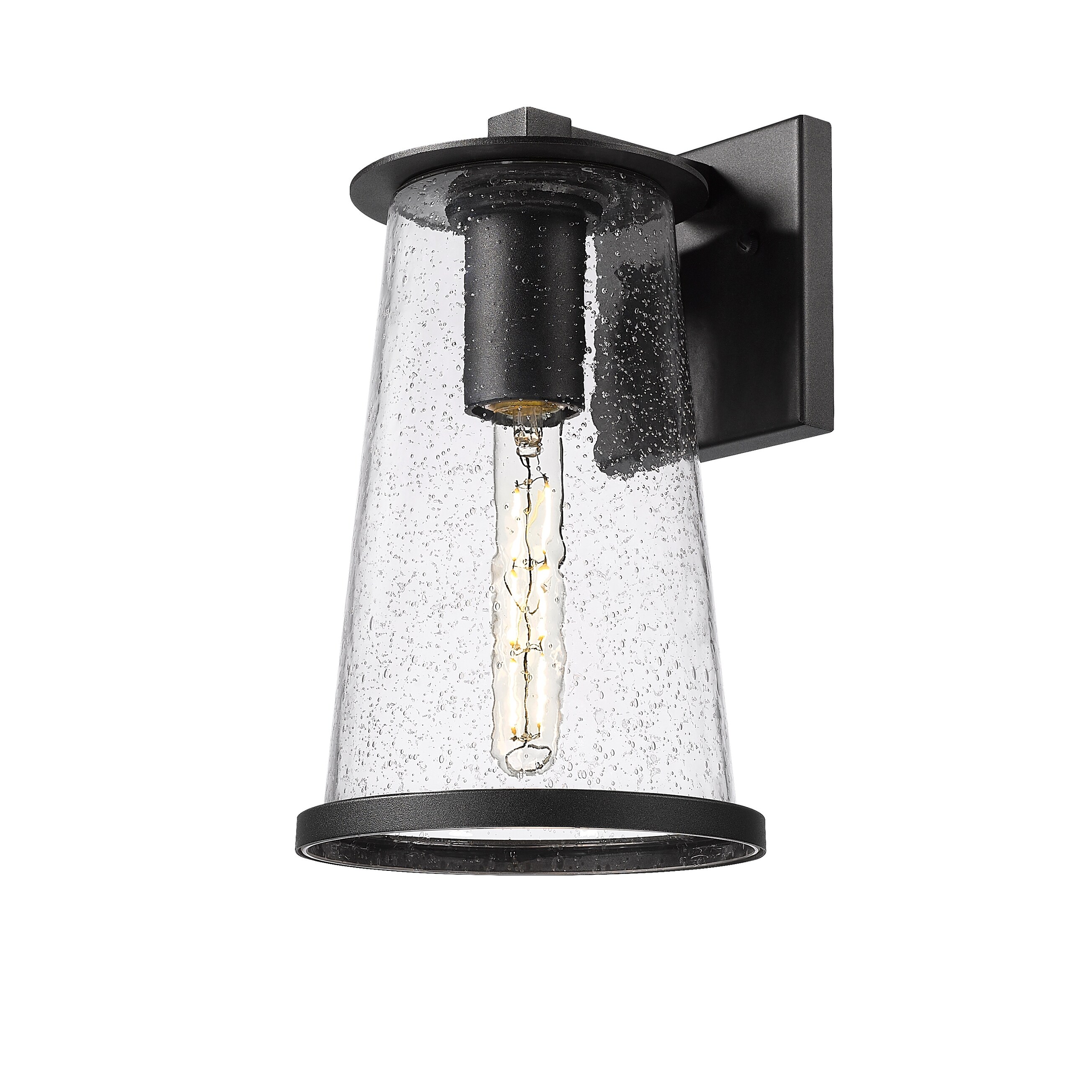 Bar Harbor by Z-Lite 1 Light Outdoor Wall Light in Sand Black with