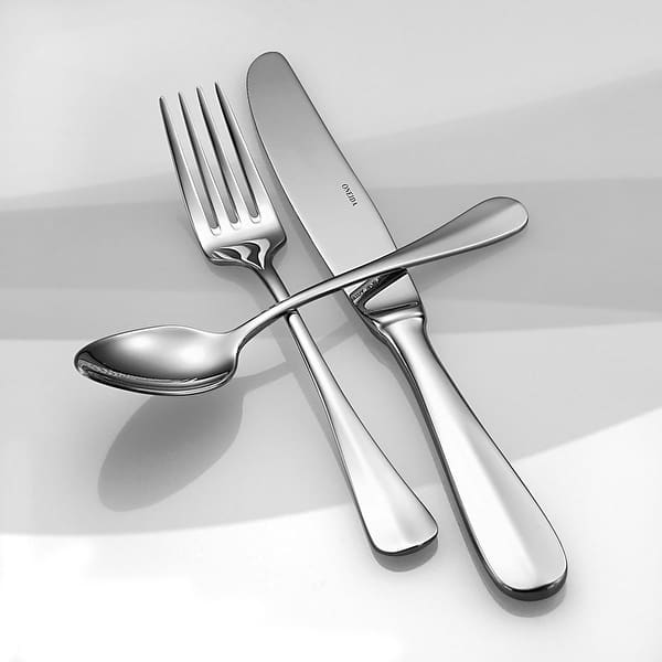 Set of 12; Oneida 18/10 Stainless Steel Baguette Table Forks, European Size