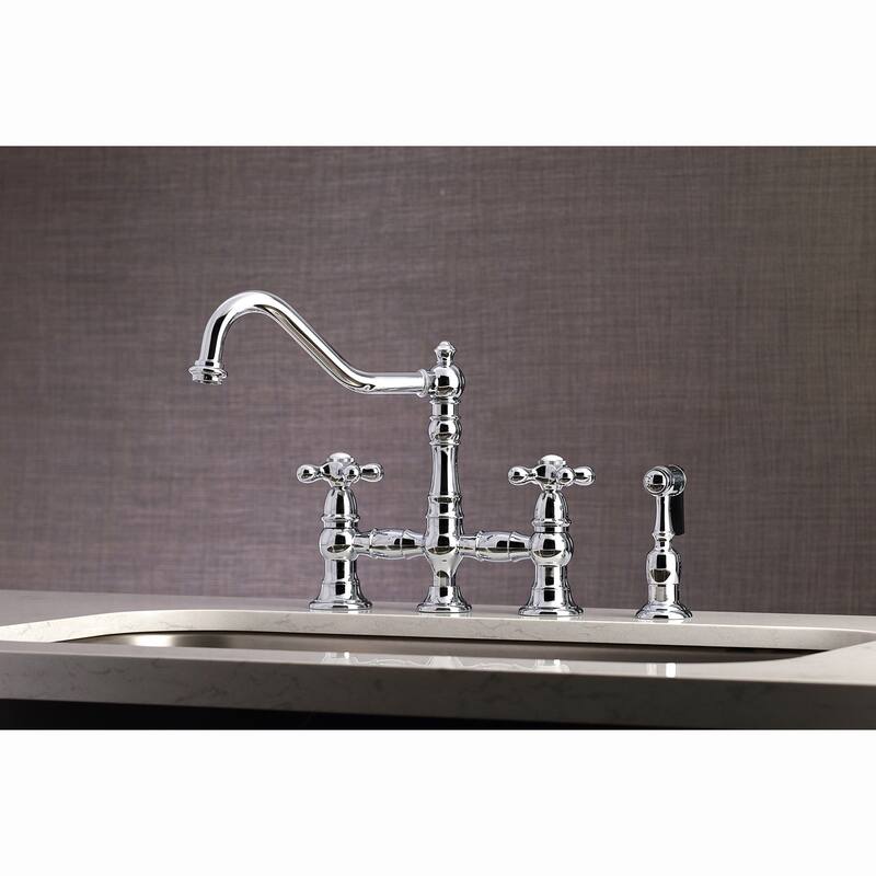 Kingston Brass Restoration Bridge Kitchen Faucet