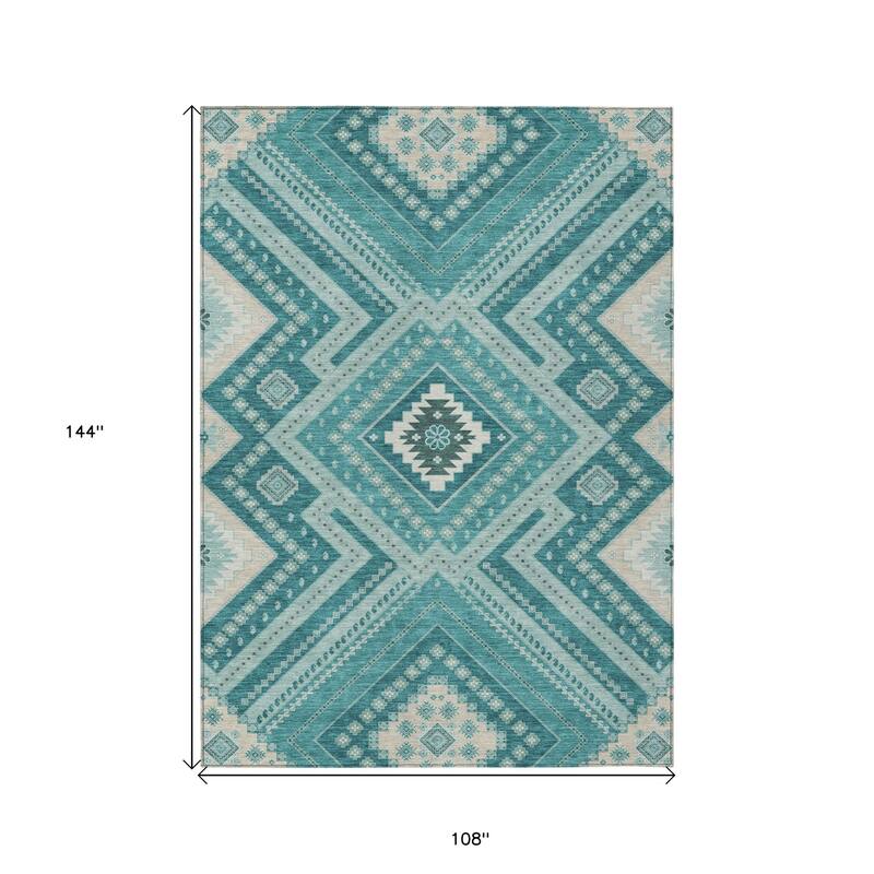 HomeRoots Tribal Transitional Rectangle Outdoor Rug