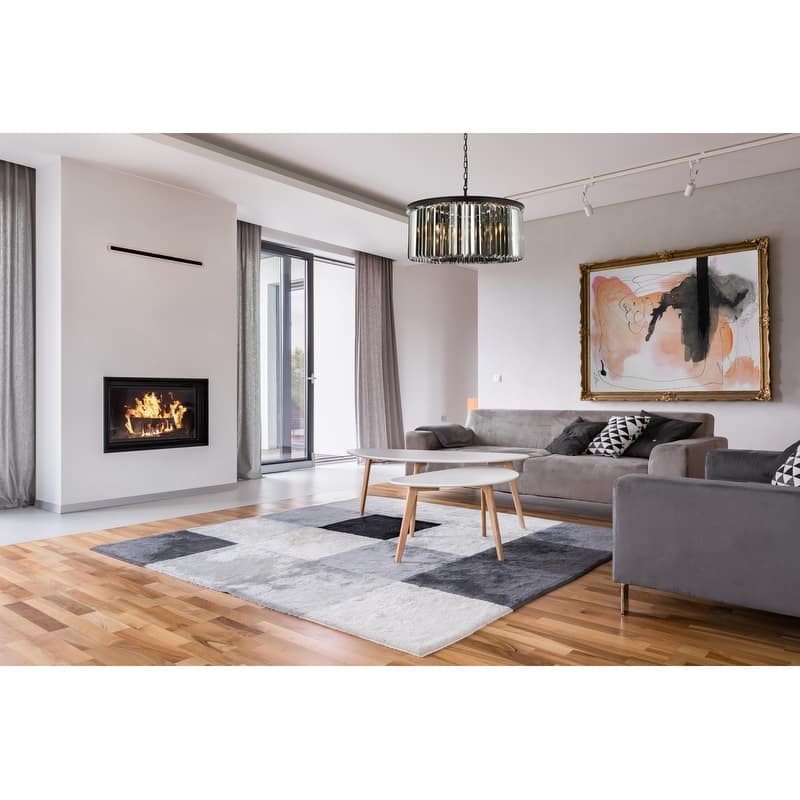 Royce Edge 8-Light Matte Black Chandelier