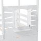 preview thumbnail 11 of 24, Twin Size Platform Bed Frame with Guardrails, Cute Kids House Bed With Drawers, Roof and Window