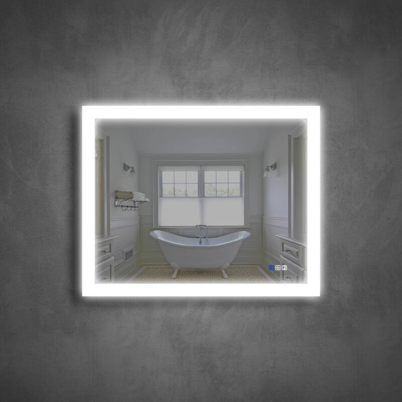 Bathroom Wall Mounted Frameless LED Mirror Super Bright Light With Anti-Fog (Horizontal/Vertical)