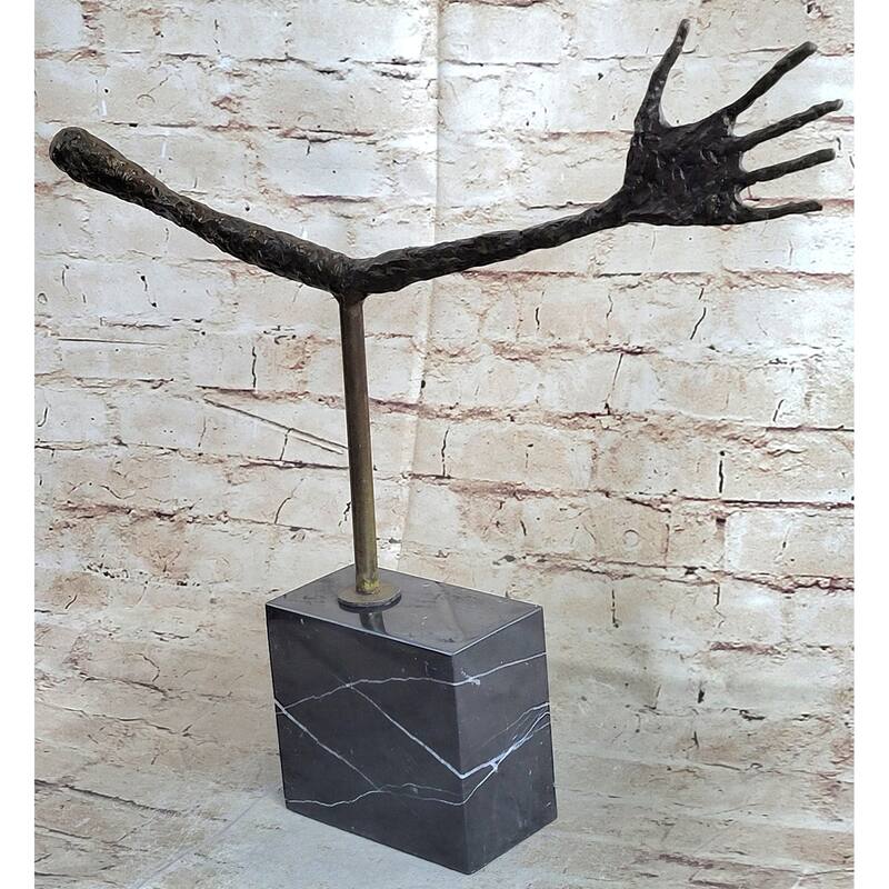 Thin Hand La Main By Alberto Giacometti Bronze Statue Sculpture Figure Brutalism 16 Inches X 18 Inches