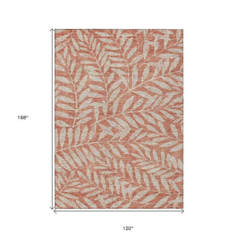 HomeRoots Floral Transitional Rectangle Outdoor Rug
