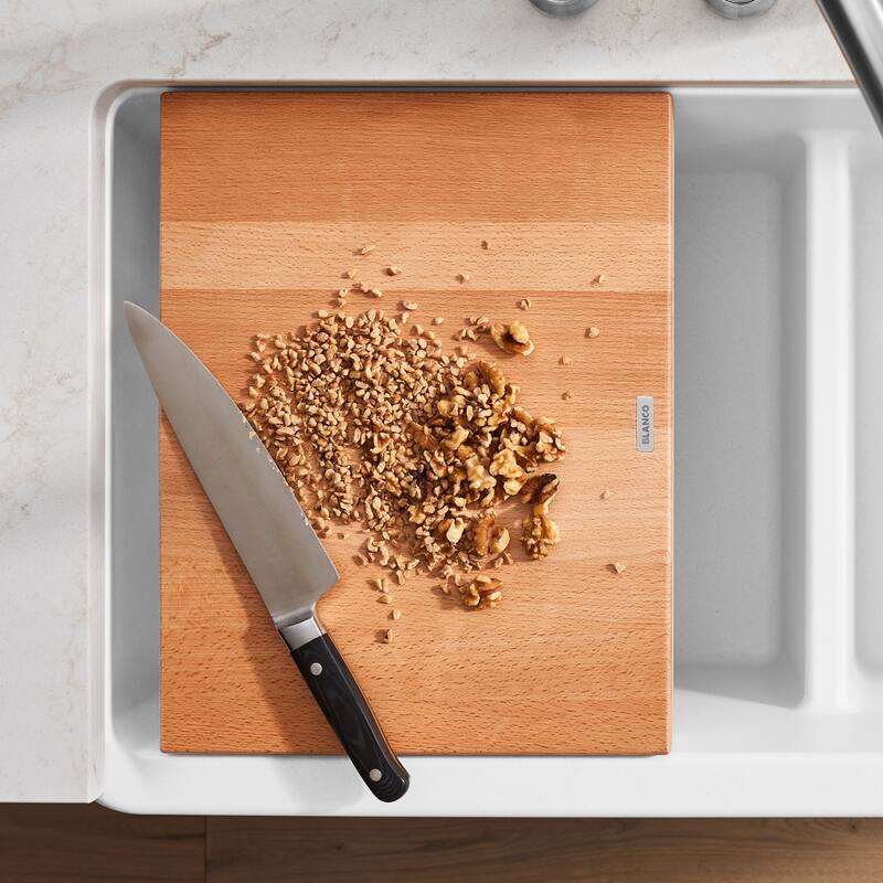 Blanco 11.75-in x 17.88-in 1-in Cutting Board, in Wood - 11 x 15.13