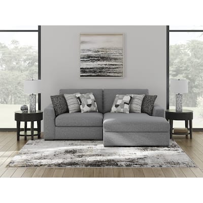 Signature Design by Ashley Bealton Gray 2-Piece Sectional with Chaise - 100" W x 69" D x 41" H
