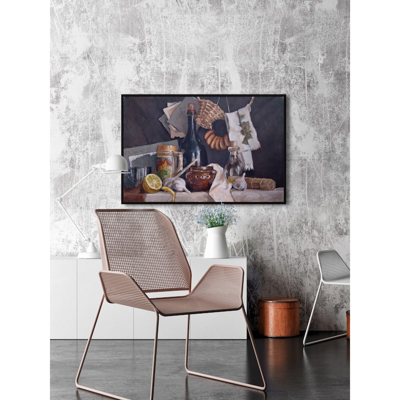 Cooking Is an Art Floater Framed Print on Canvas