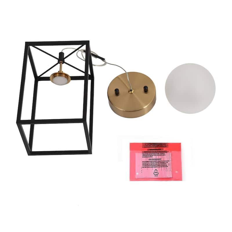 1-Light Modern Globe Glass LED Pendant Lights Kitchen Island Lights for Dining Room