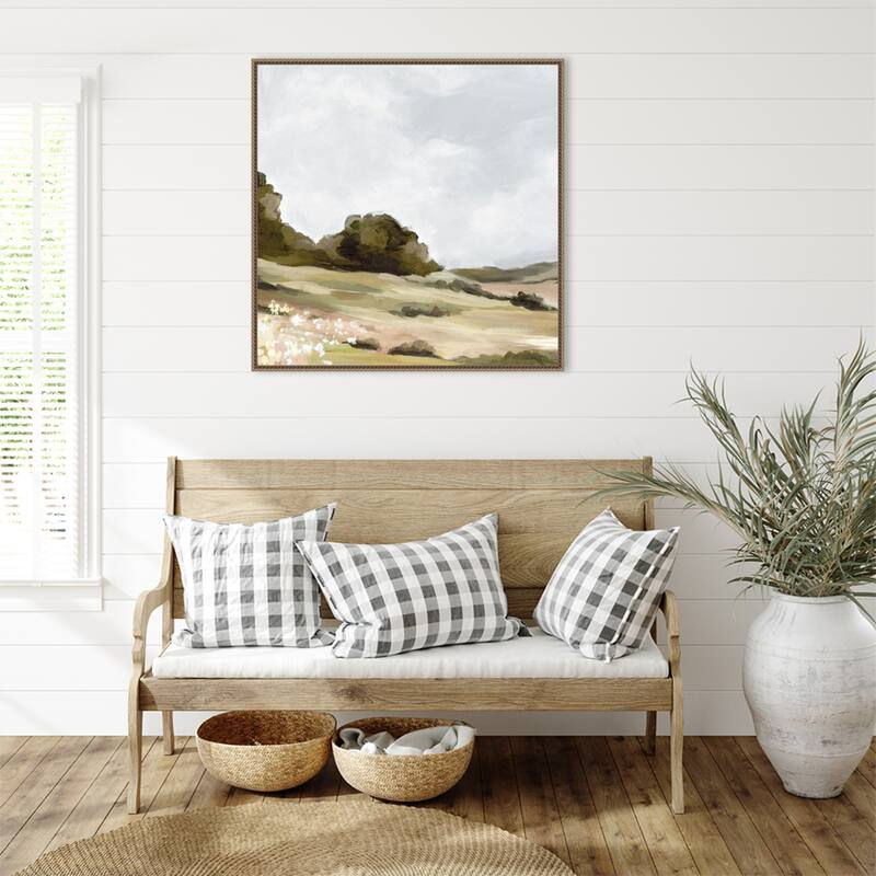 The Soft Hills No. 1 by Luna Mavis Framed Canvas Wall Art Print