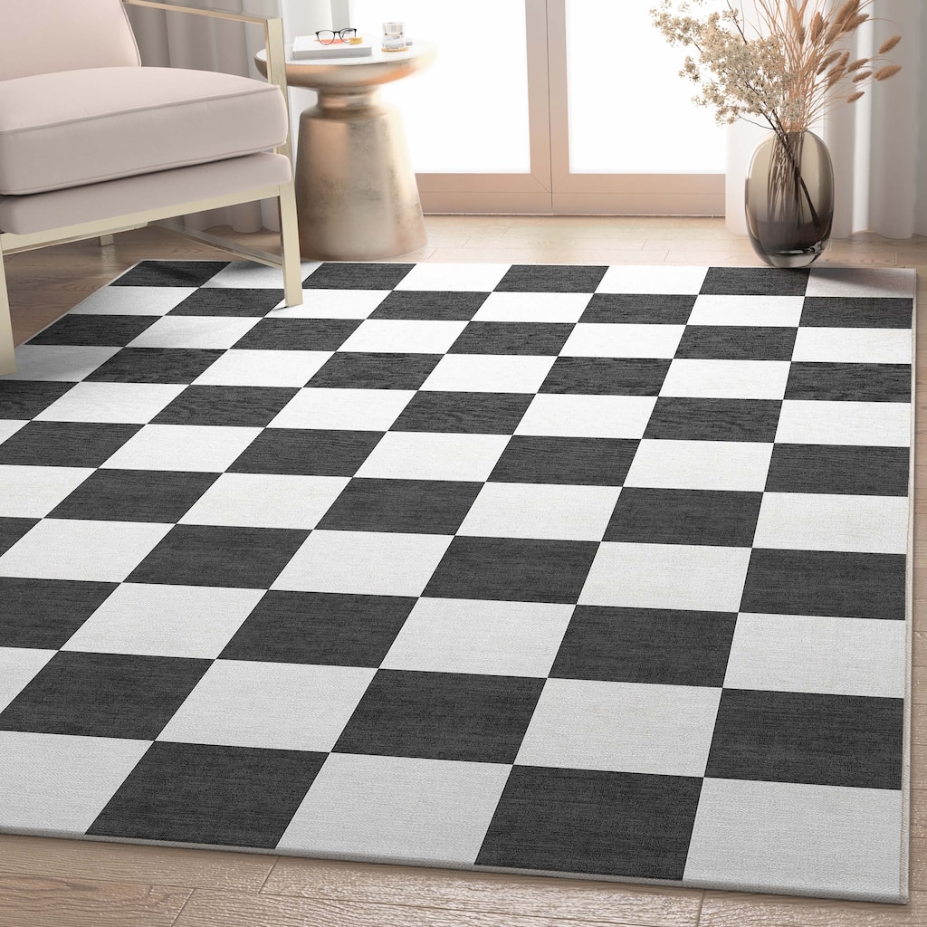 Well Woven Apollo Square Modern Geometric Flat-Weave Area Rug