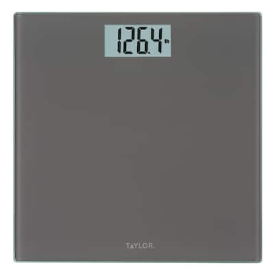 Taylor Digital Glass Bathroom Scale with Charcoal Finish