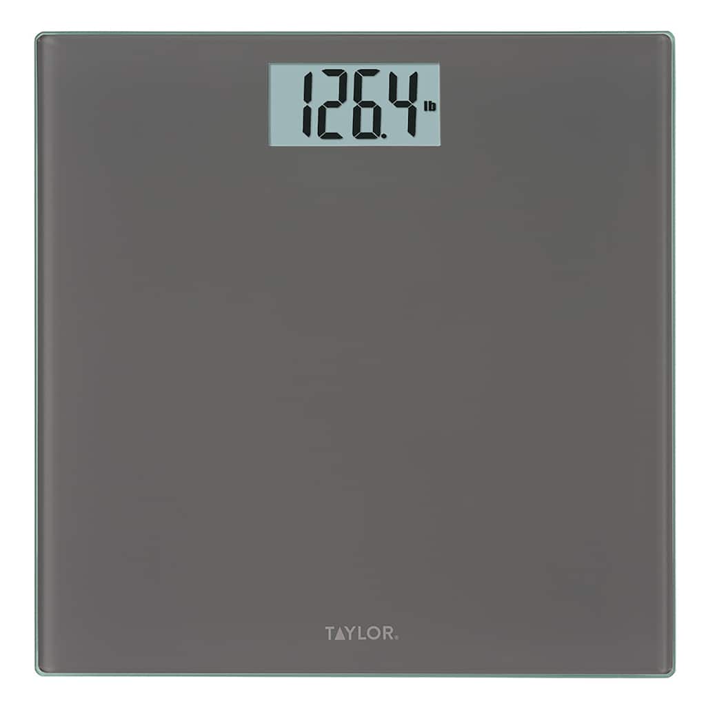 Taylor Digital Glass Bathroom Scale with Charcoal Finish