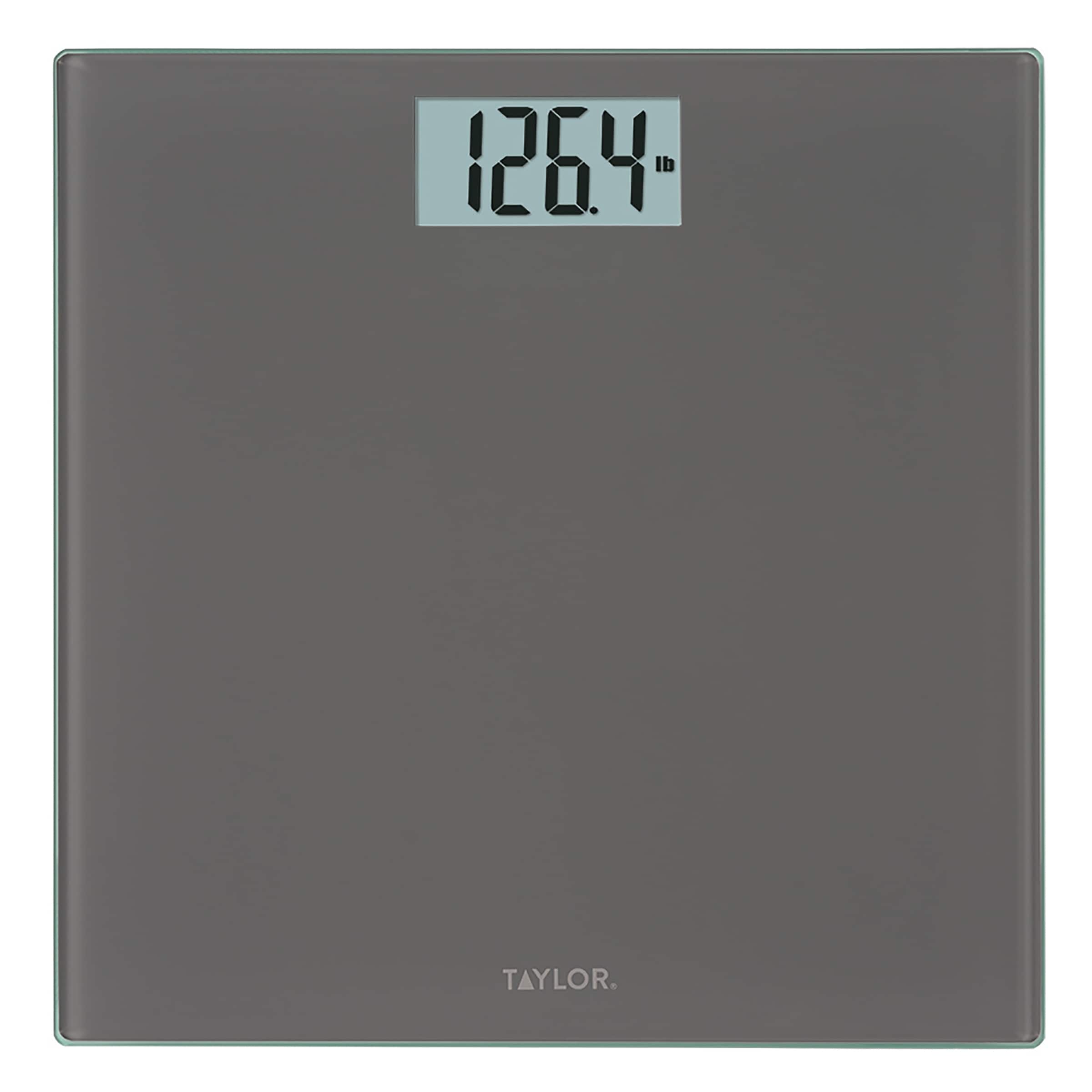 Taylor Digital Glass Bathroom Scale with Charcoal Finish