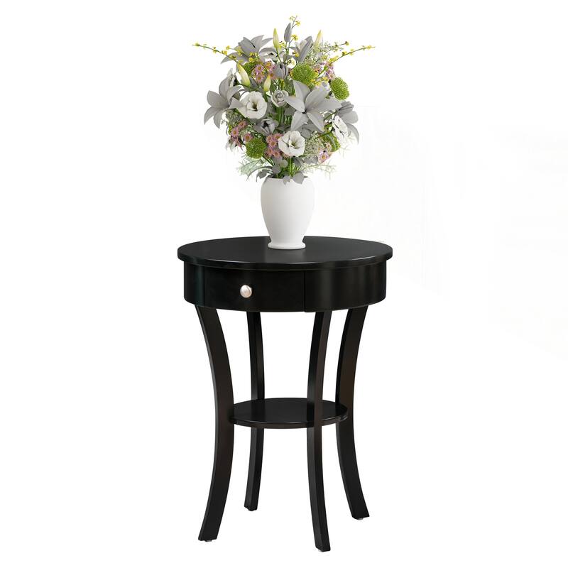 Convenience Concepts Classic Accents Schaffer 1 Drawer End Table with Shelf