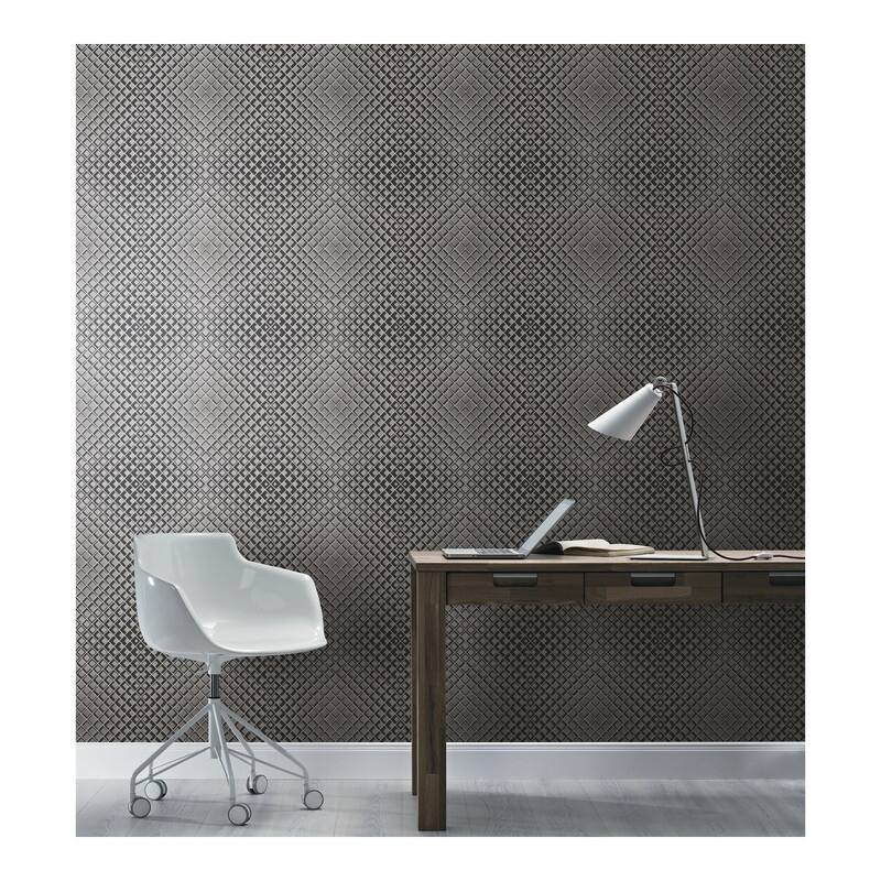 Rasch Perriand Silver Geometric Wallpaper - 20.5 x 396 x 0.025