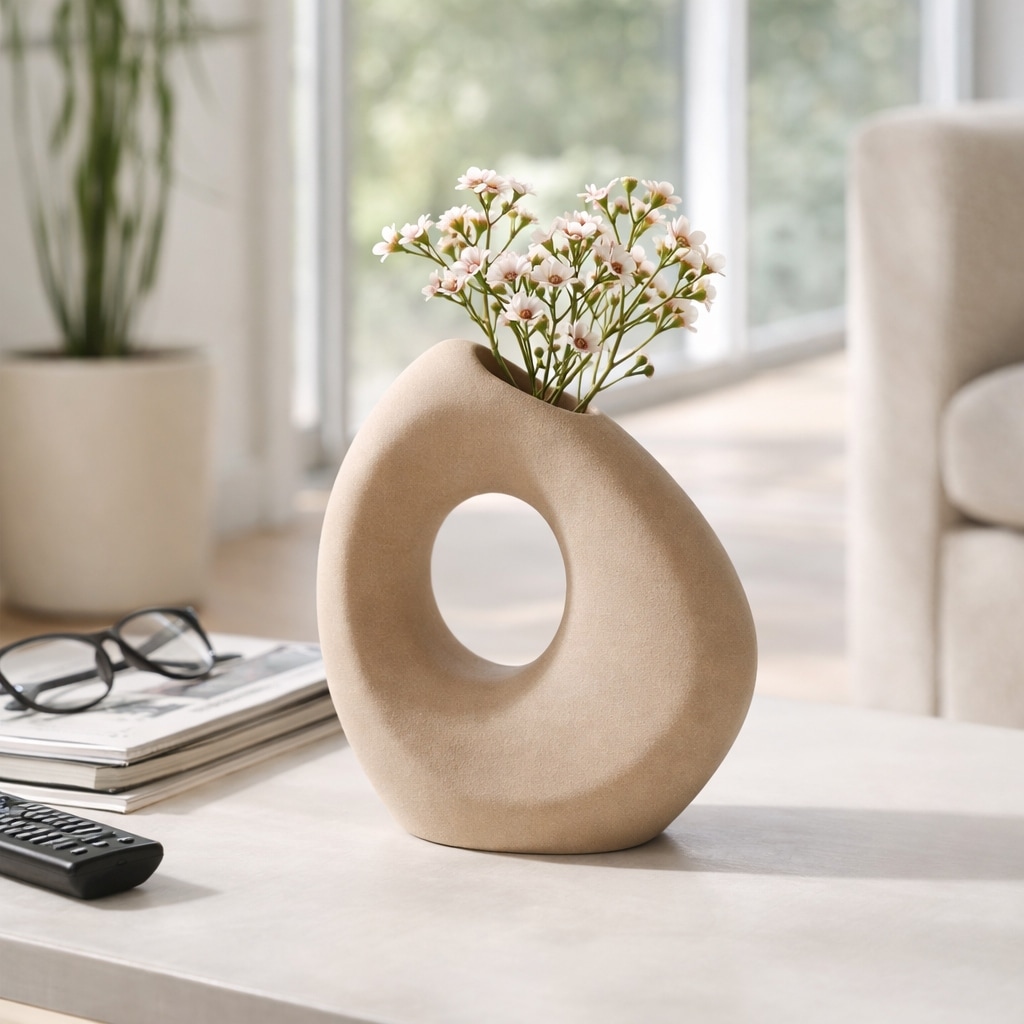 Sagebrook Home Lopsided Open Cut Out Vase
