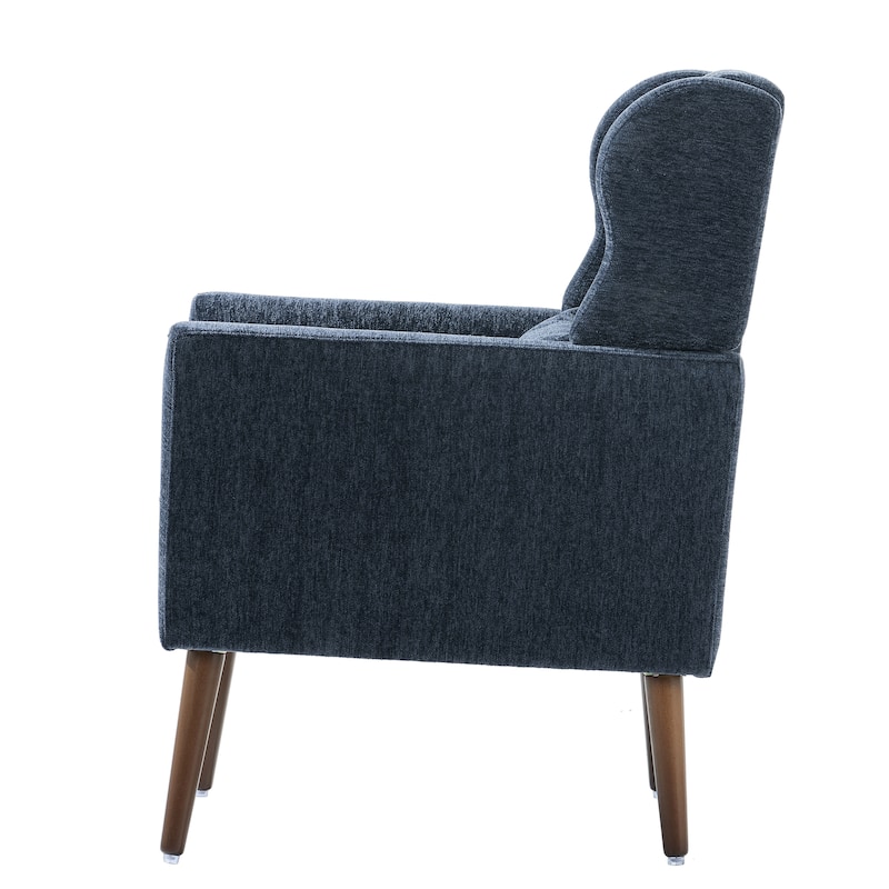 Linen Fabric Lounge Wingback Chairs Modern Accent Chair