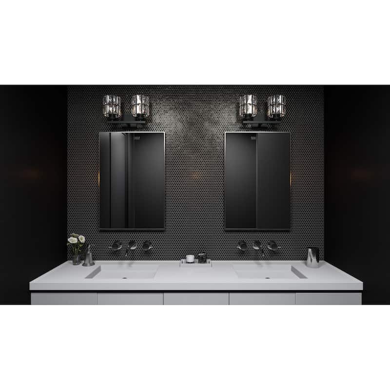 Quoizel Gibson Matte Black 2-light Bath Light