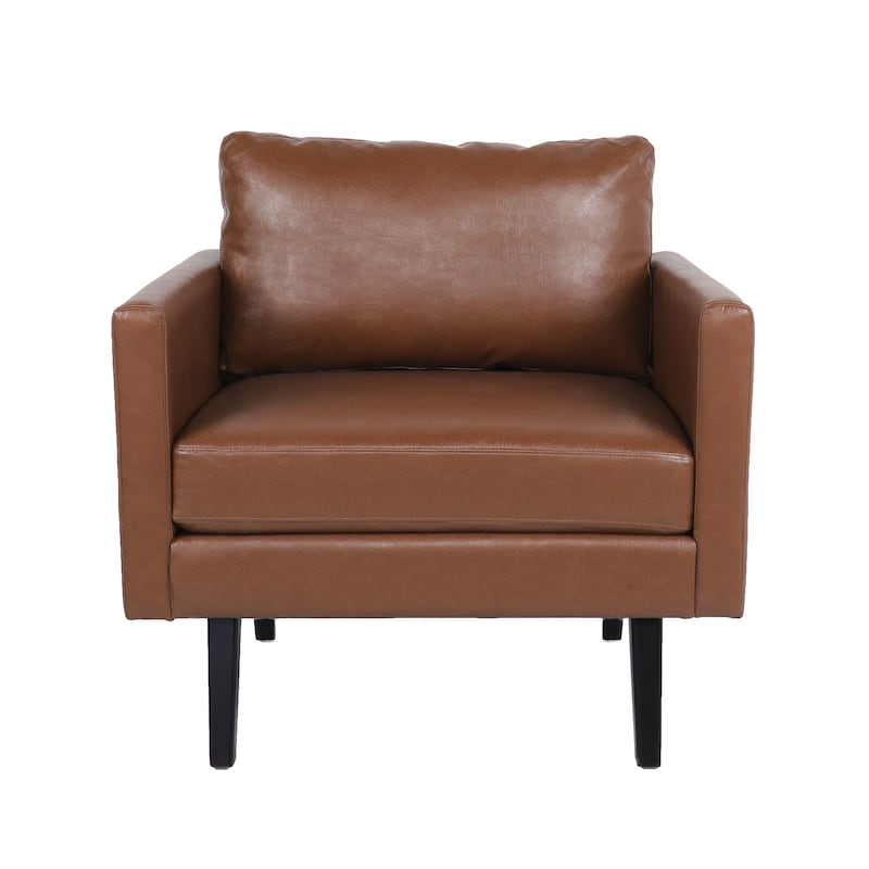 Chandler Faux Leather Club Chair by Christopher Knight Home