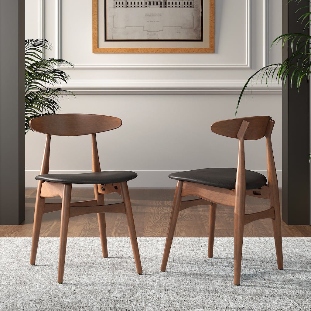 Ribe Mid-Century Modern Tapered Dining Chairs (Set of 2)