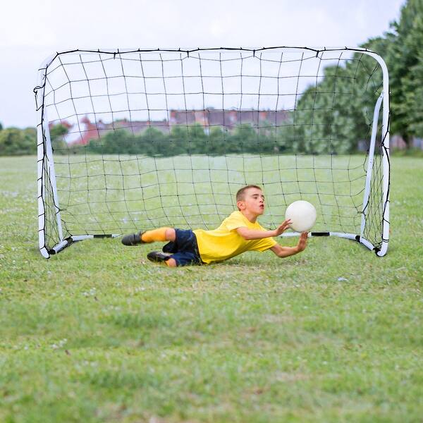 Shop Costway 6 X 4 Steel Football Soccer Goal Net Gate Backyard