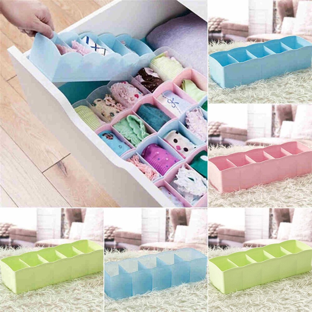 Plastic Organizer Tie Bra Socks Drawer Cosmetic Container Divider
