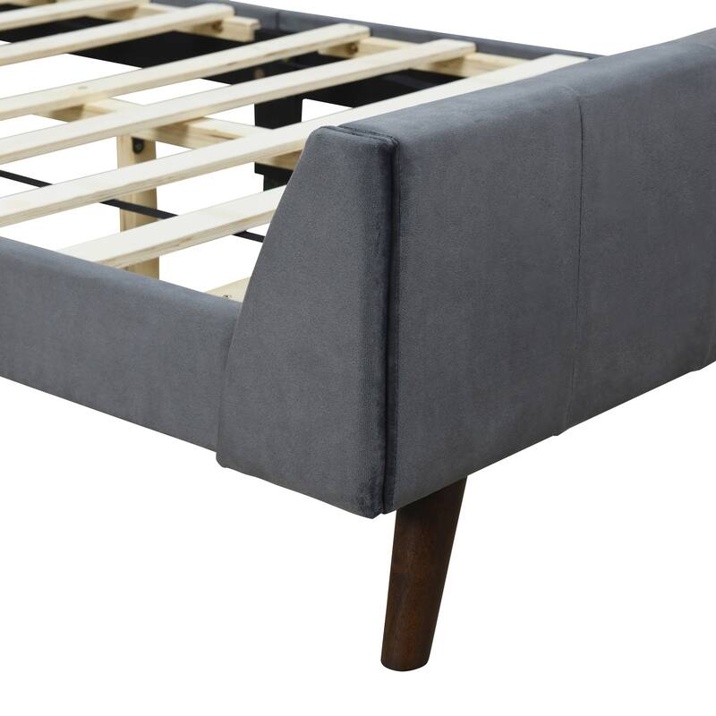 Upholstered Platform Bed, Velvet