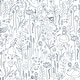 preview thumbnail 1 of 7, Disney Alice in Wonderland Navy Garden Peel and Stick Wallpaper by RoomMates
