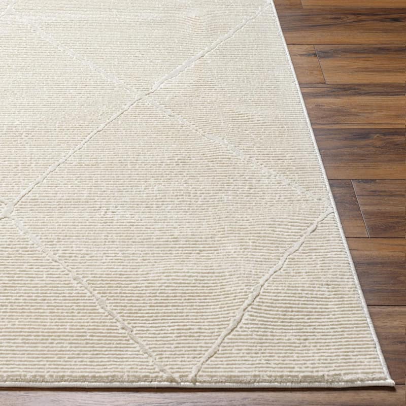 Livabliss Casual Alder Diamond Washable Area Rug