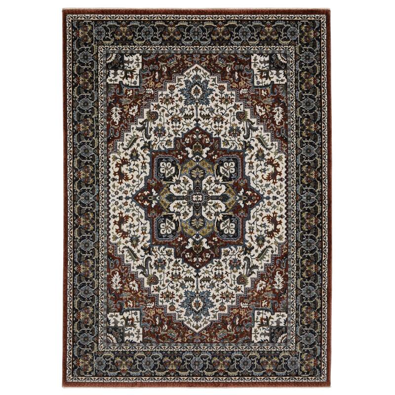 HomeRoots Medallion Traditional Runner Area Rug - 116.54 in. x 78.74 in.  x 0.47 in.