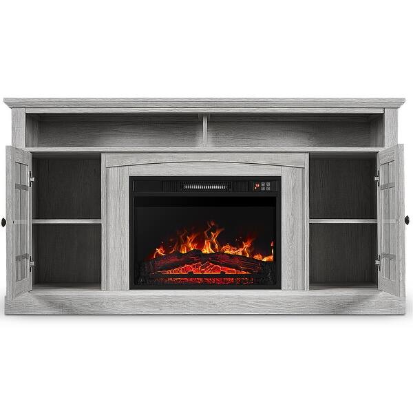 Shop Belleze Fireplace Tv Stand Console For Tv S Up To 65