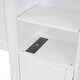 preview thumbnail 4 of 7, Queen Platform Bed Frame w/ Cabinet, Socket and Trundle Bed, White