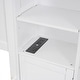 preview thumbnail 13 of 13, Queen Size Wooden Bed with Trundle, Cabinet, and Sockets, White