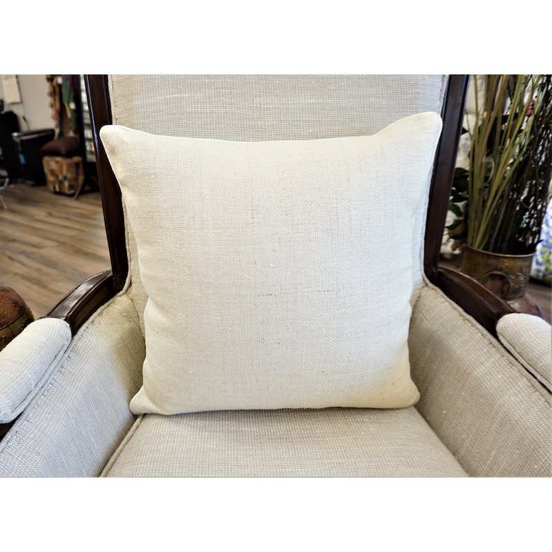 Home&Manor Ostan Vintage Raw Silk Pillow 18"