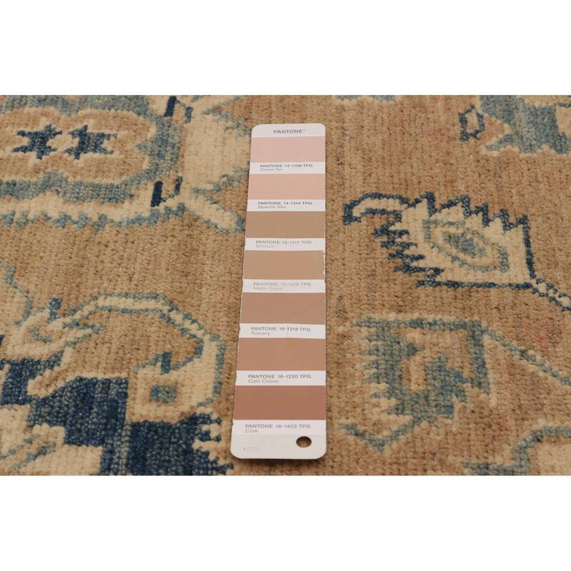 ECARPETGALLERY Hand-knotted Finest Ghazni Tan Wool Rug - 6'0 x 9'8