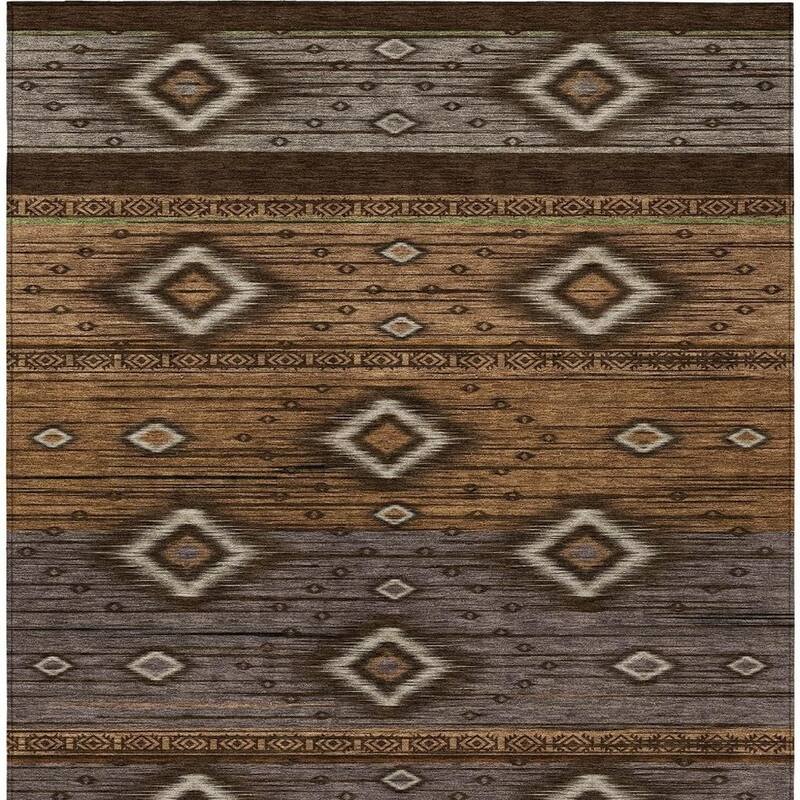 HomeRoots Tribal Transitional Rectangle Outdoor Rug