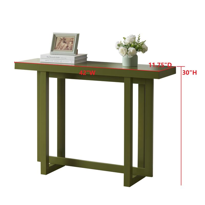 Soren Contemporary Wood Rectangular Console Table for Entryway