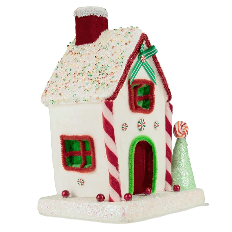 Peppermint Candy House Christmas Decoration - 11"
