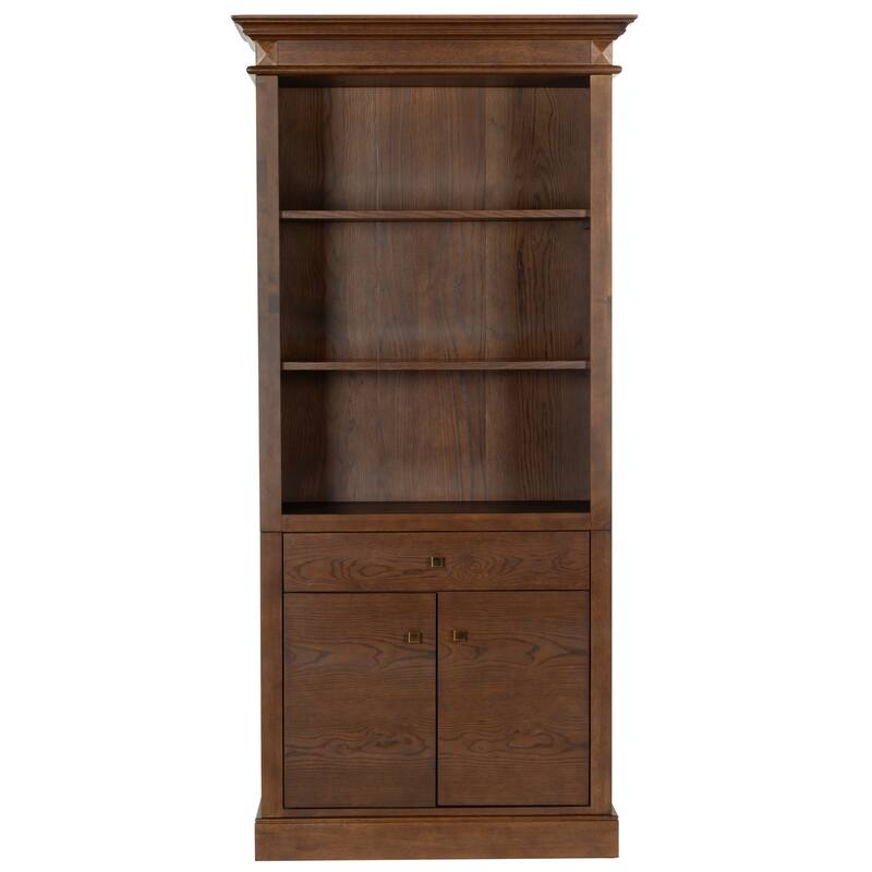 SAFAVIEH Couture Francesco 4-Shelf Wood Bookcase - 36"W x 17"D x 76"H