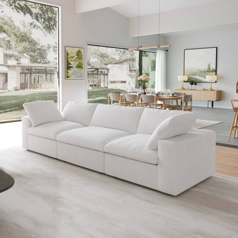 Commix Down Filled Overstuffed 3 Piece Sectional Sofa