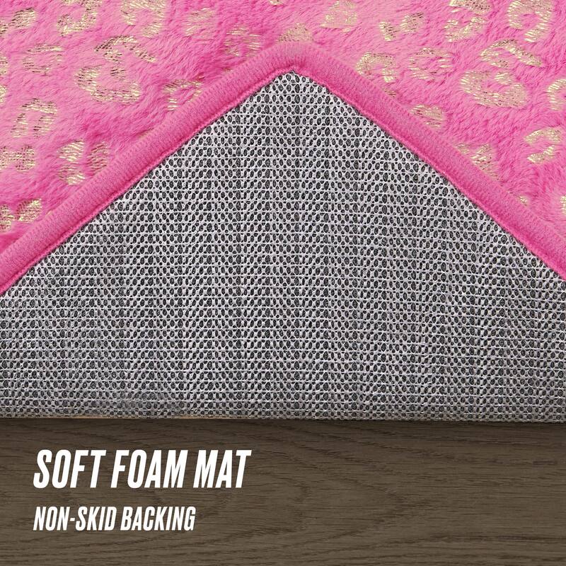 Juicy Couture Metallic Leopard Plush Rugs