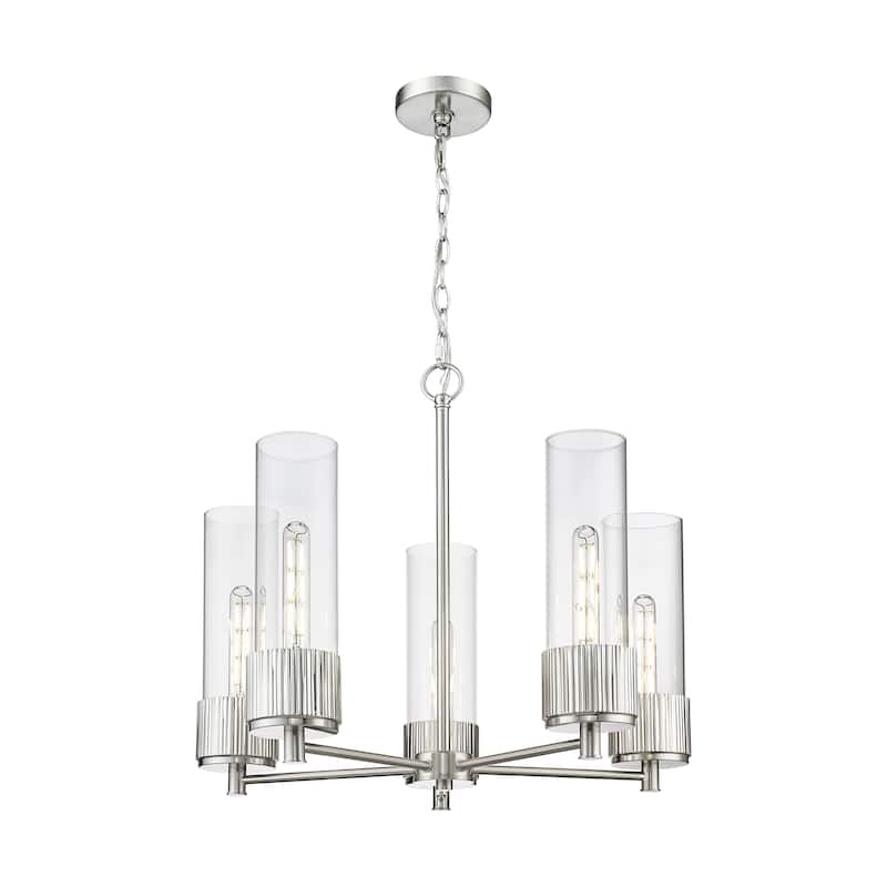 Innovations Lighting Bolivar - 5 Light 12" Chain Hung Chandelier. - Clear/Satin Nickel