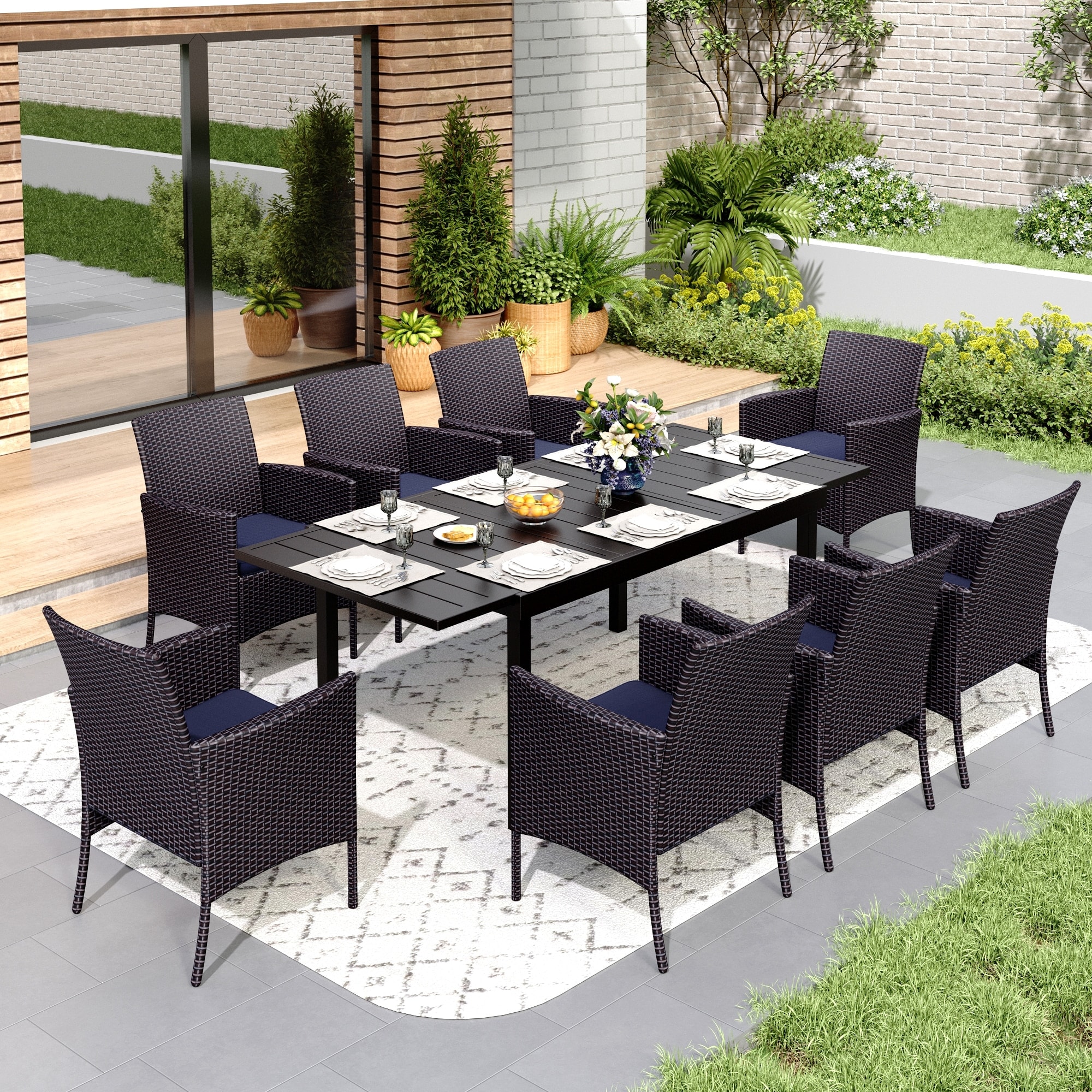 Patio wicker table and chairs clearance