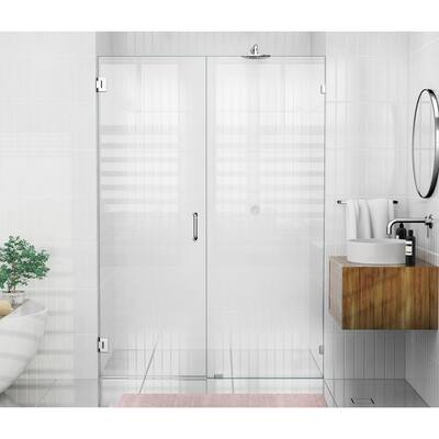 Glass Warehouse 78" x 59.25" Frameless Shower Door - Wall Hinge