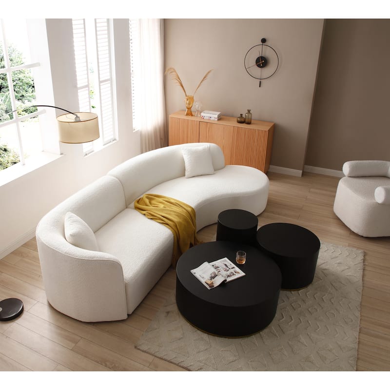 Round Coffee Table 35.1" Modern Living Room Table