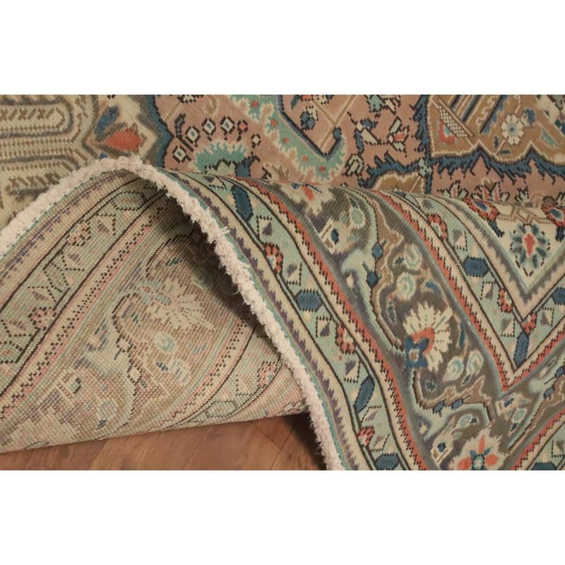 Hand Knotted Oriental 100% Wool Carpet Traditional Floral Pink Tabriz Area Rug - 6' 6'' X 4' 10''